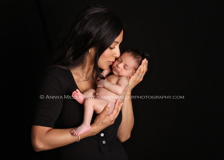 Durham region baby of photography of newborn and his mother