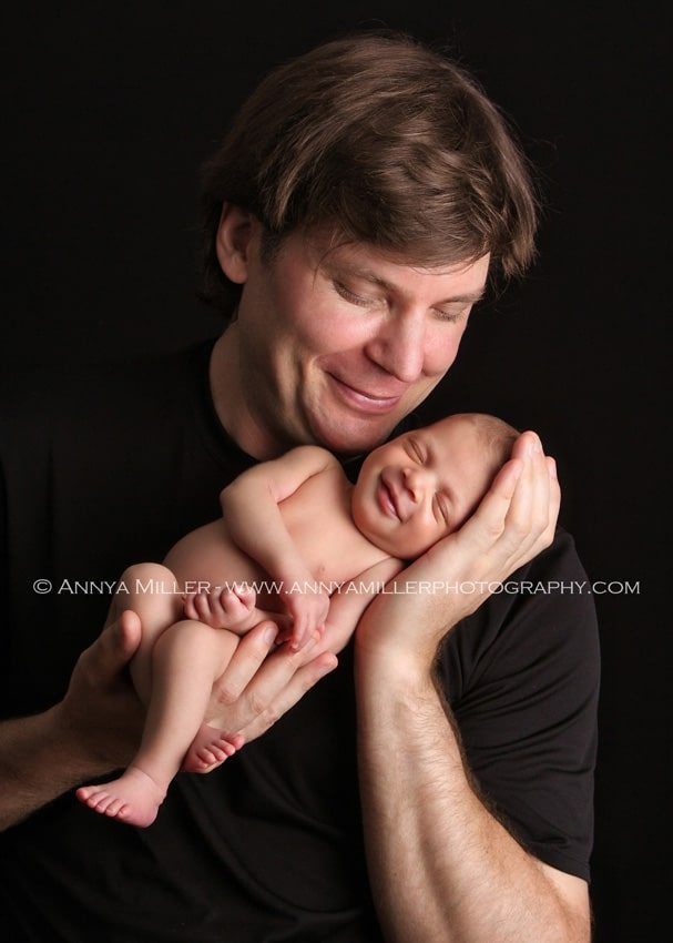 Photography of newborn baby girl with dad