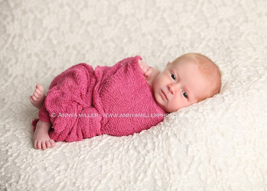 Baby girl newborn photography in Durham region