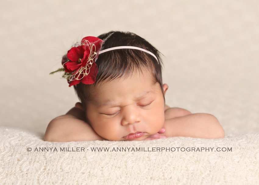 Image of newborn baby by Durham baby photographer Annya Miller