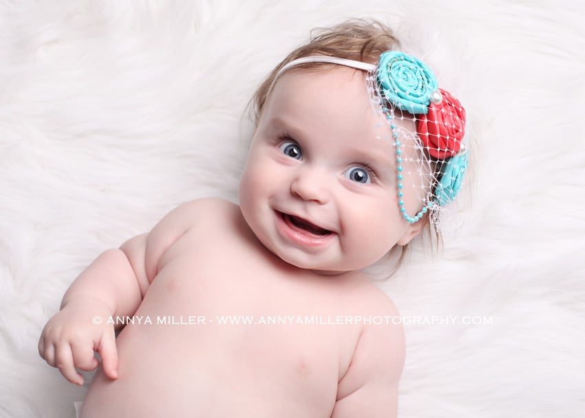 Portrait of baby girl by Pickering baby photographer