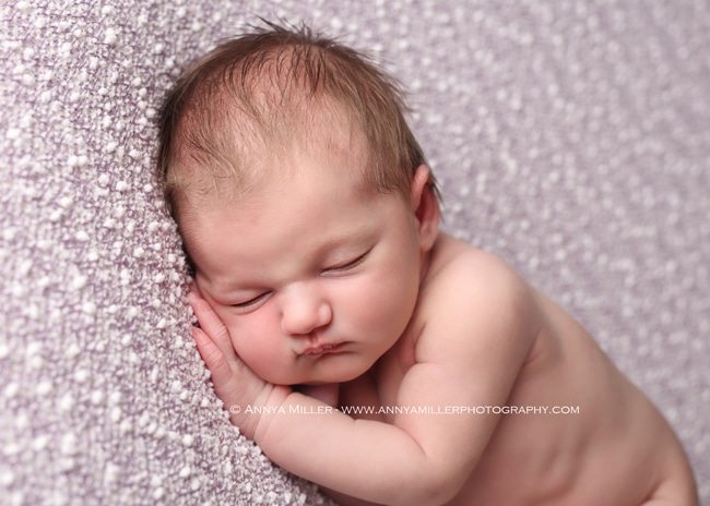 Newborn portrait by GTA baby photographer Annya Miller