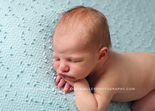 Portrait of newborn boy by Ajax newborn photographer Annya Miller