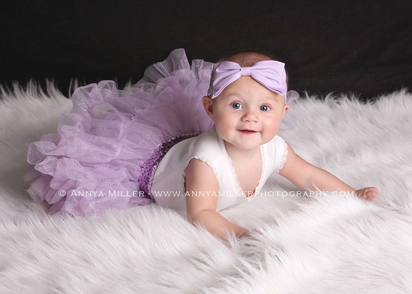 Baby girl in tutu, photography by Pickering photographer Annya Miller