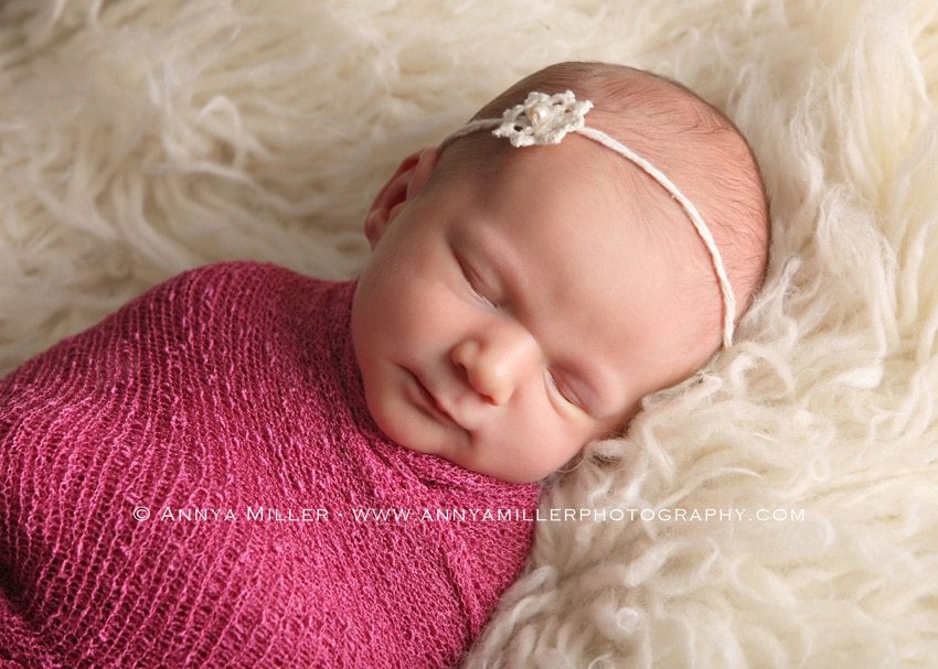 Photography by Pickering newborn photographer of baby girl