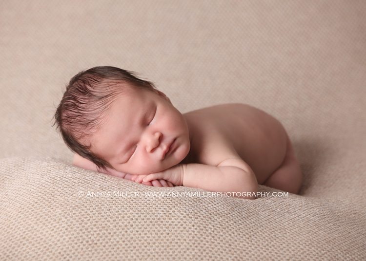 Portrait of newborn baby in Durham region