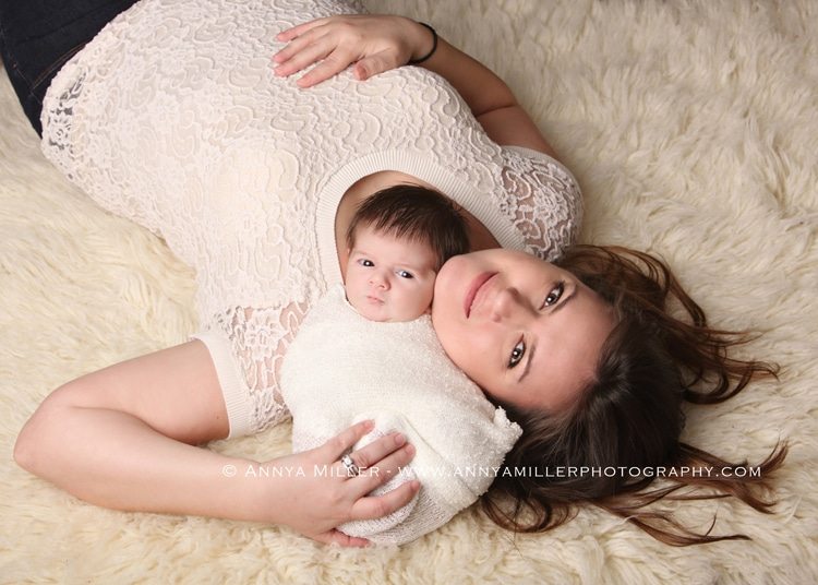 Beautiful photo of mom and baby by Pickering newborn photographer
