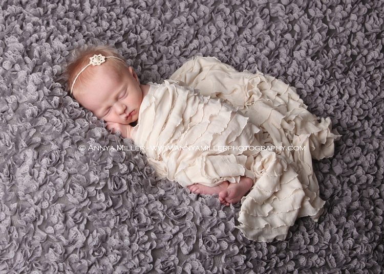 Sleeping baby by Durham Newborn Photographer Annya Miller