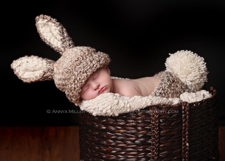 Sleeping baby by Durham Newborn Photographer Annya Miller 