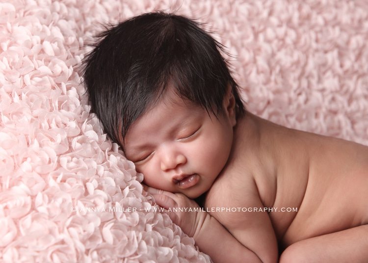 Portrait of baby by Ajax newborn photographer