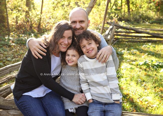 Fall family photos in Pickering by Annya Miller photography