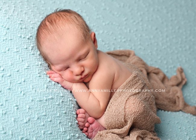 Portrait of newborn boy by Ajax newborn photographer Annya Miller