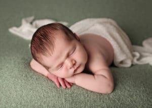 Portrait of baby by Durham Region newborn photographer Annya Miller