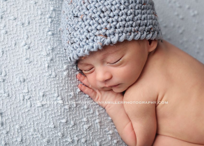 Toronto area newborn portraits of baby boy by Annya Miller photography of Pickering
