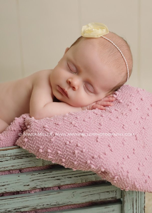 Gorgeous portrait of newborn baby by T.O. newborn photographer Annya Miller