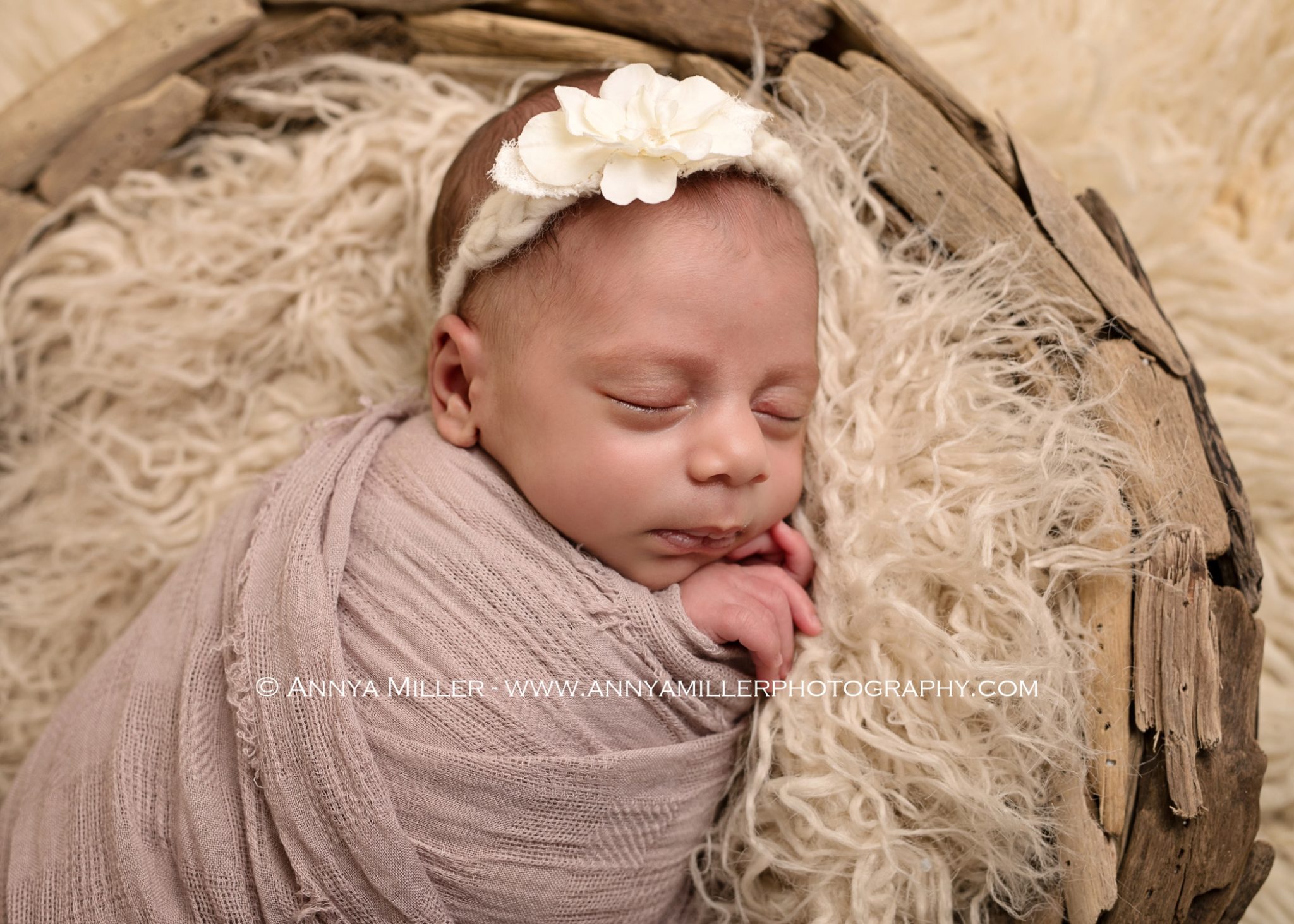 Baby portrait by local newborn photographer Annya Miller 