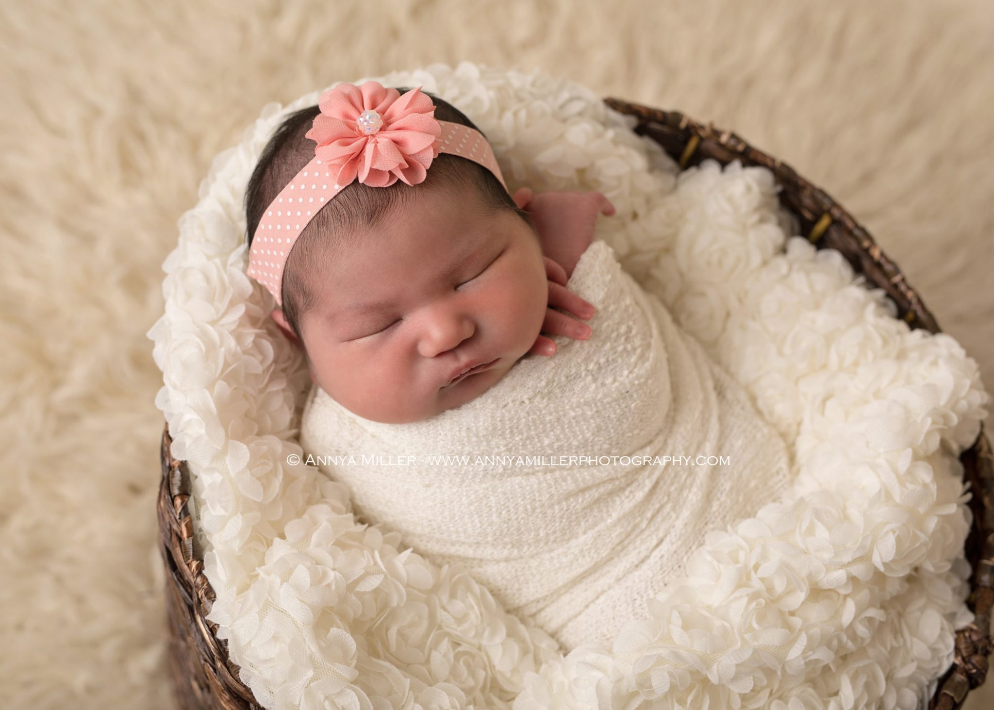 Newborn portraits of baby girl by Toronto area newborn photographer Annya Miller