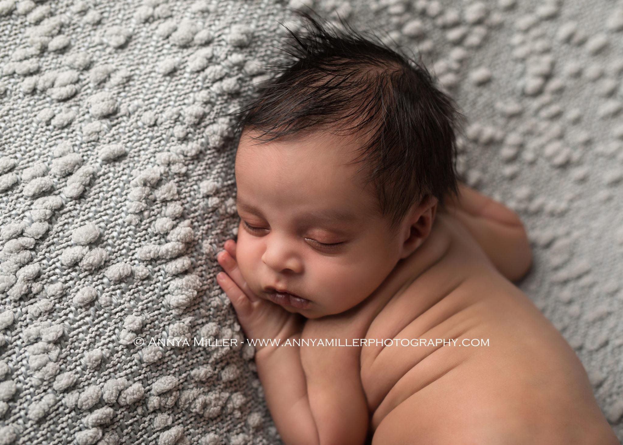 Portrait of newborn boy by Scarborough newborn photographer Annya Miller