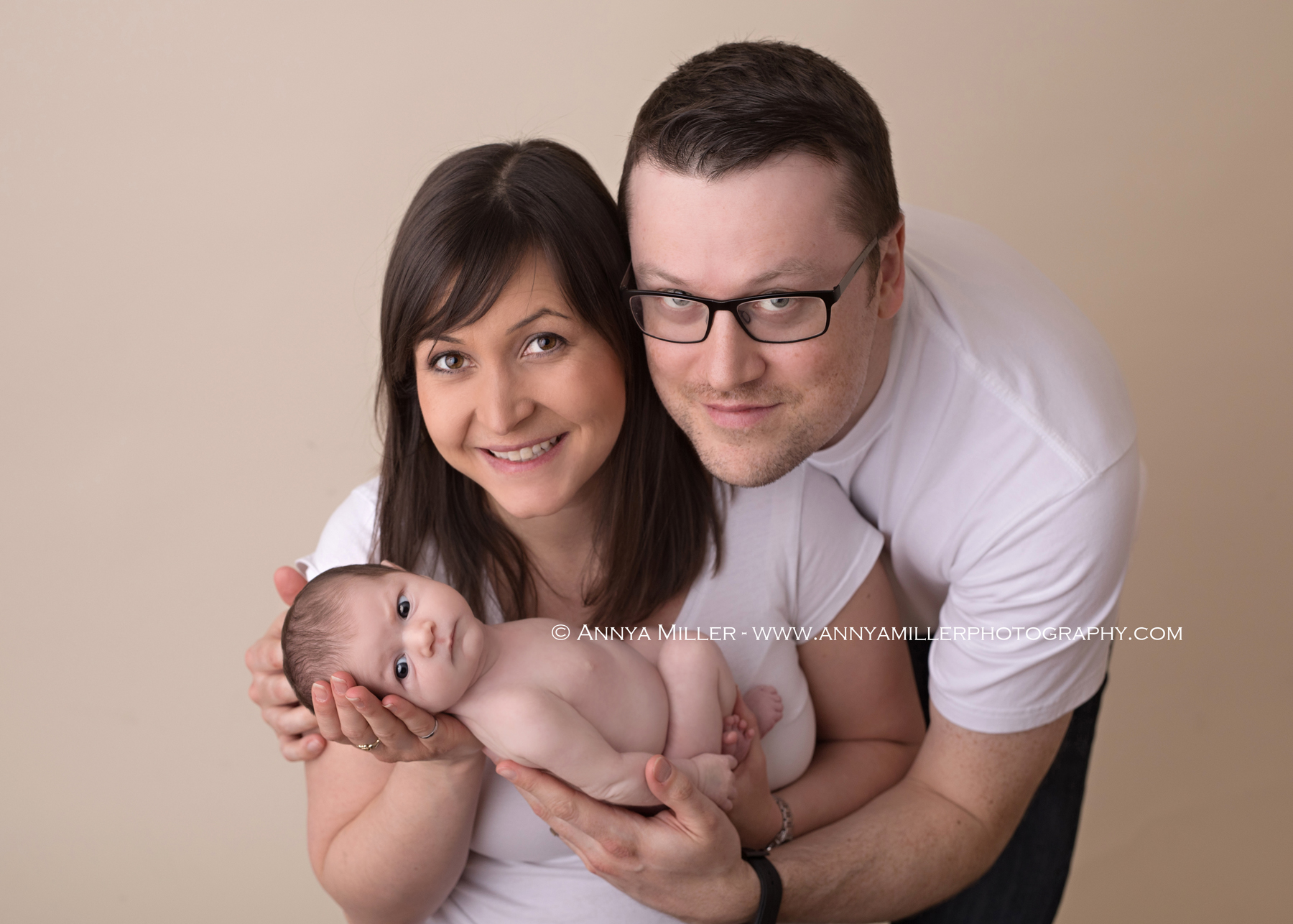 Portraits of a new baby girl by newborn photographer near me Annya Miller of Pickering