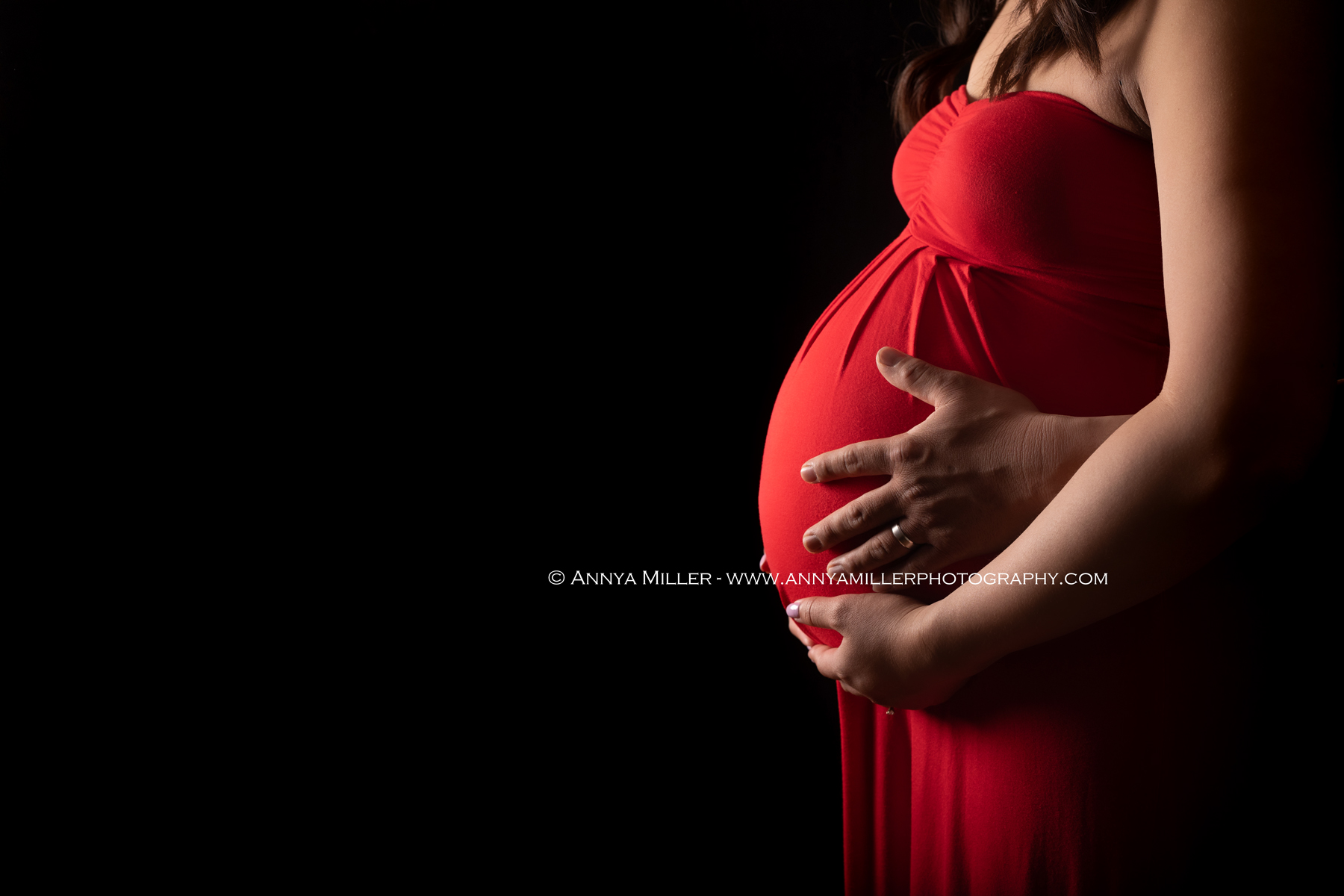 Pregnancy portraits of couple about to become new parents by Durham maternity photographer Annya Miller in Pickering