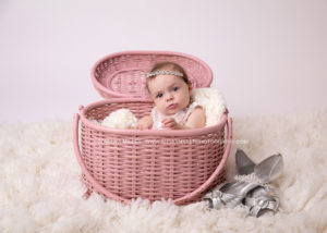 Portraits of baby girl by Durham baby photographer Annya Miller of Pickering