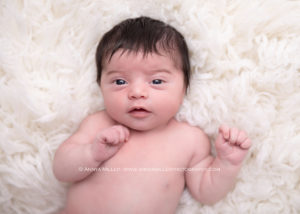 Newborn portraits of baby girl by Durham newborn photographer Annya Miller
