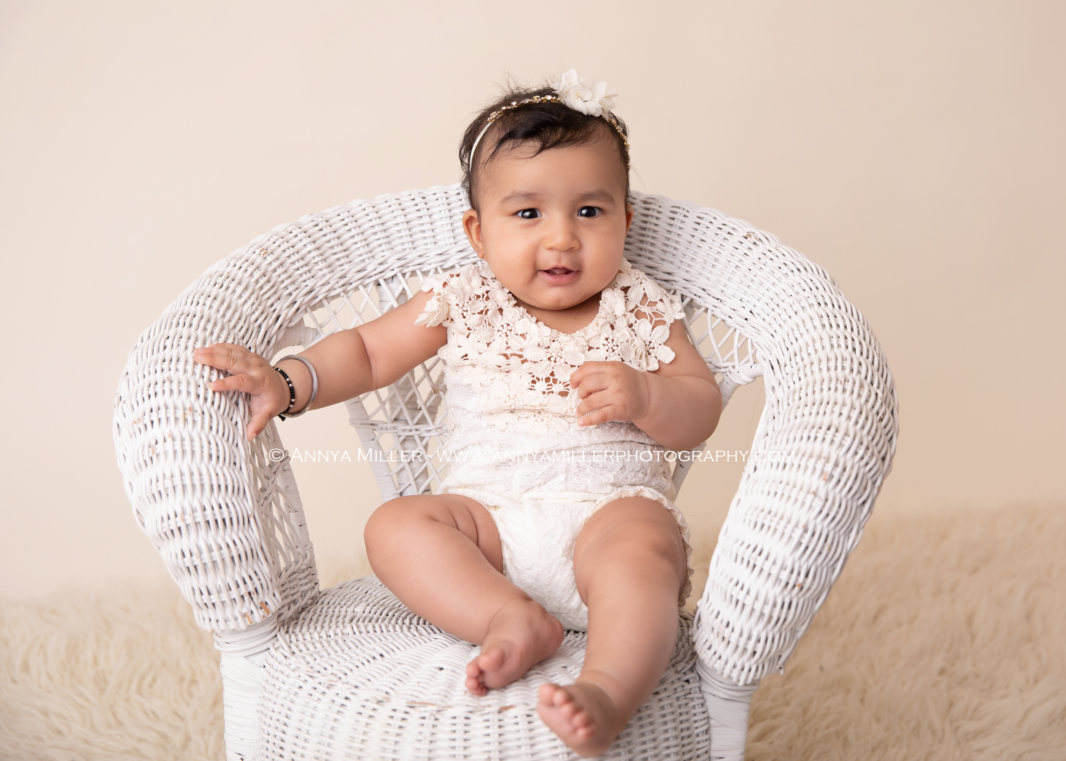Portraits of baby girl and family by Pickering family photographer Annya Miller