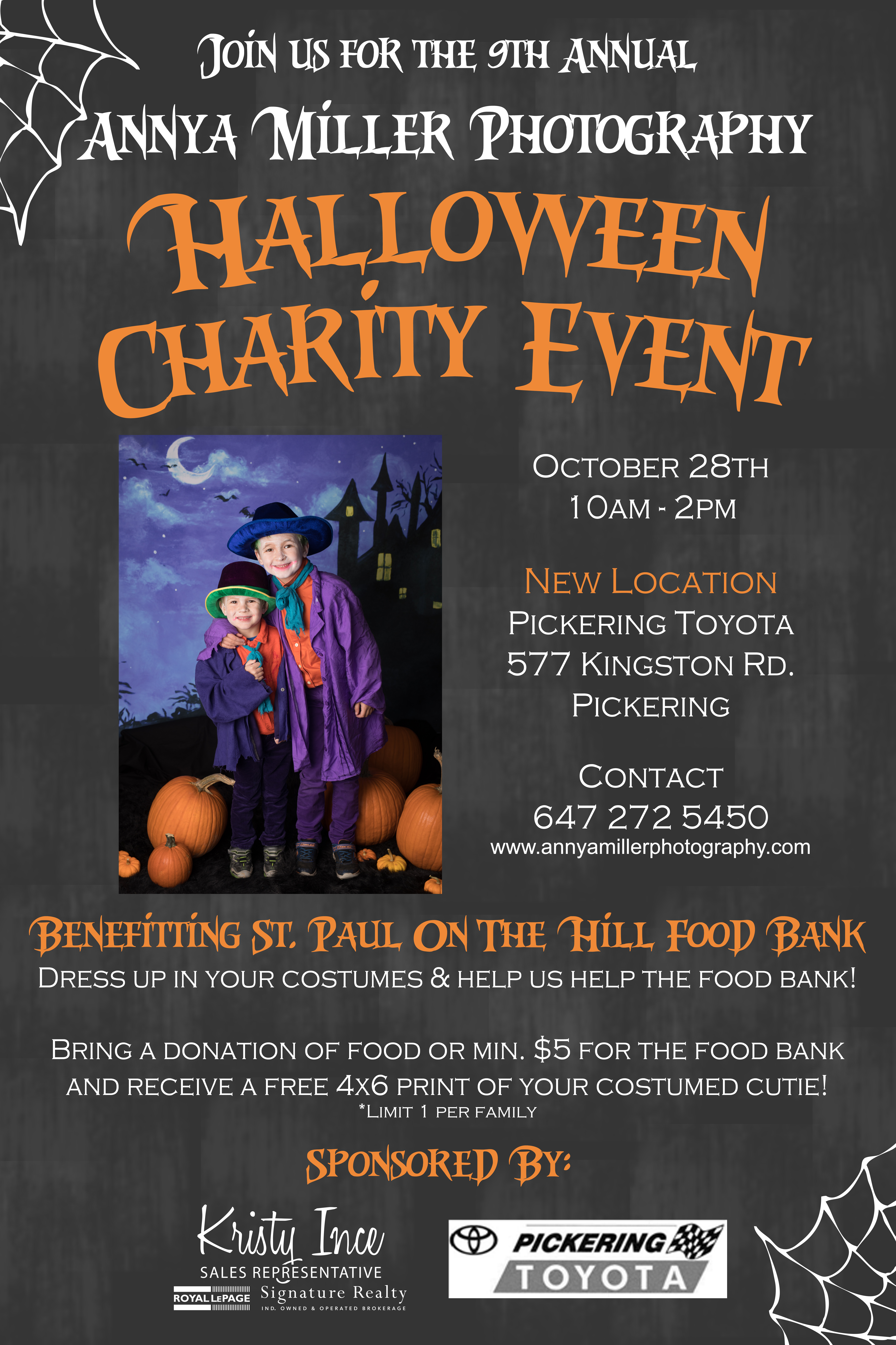 Halloween Charity Food Drive and Photos by Annya Miller Photography